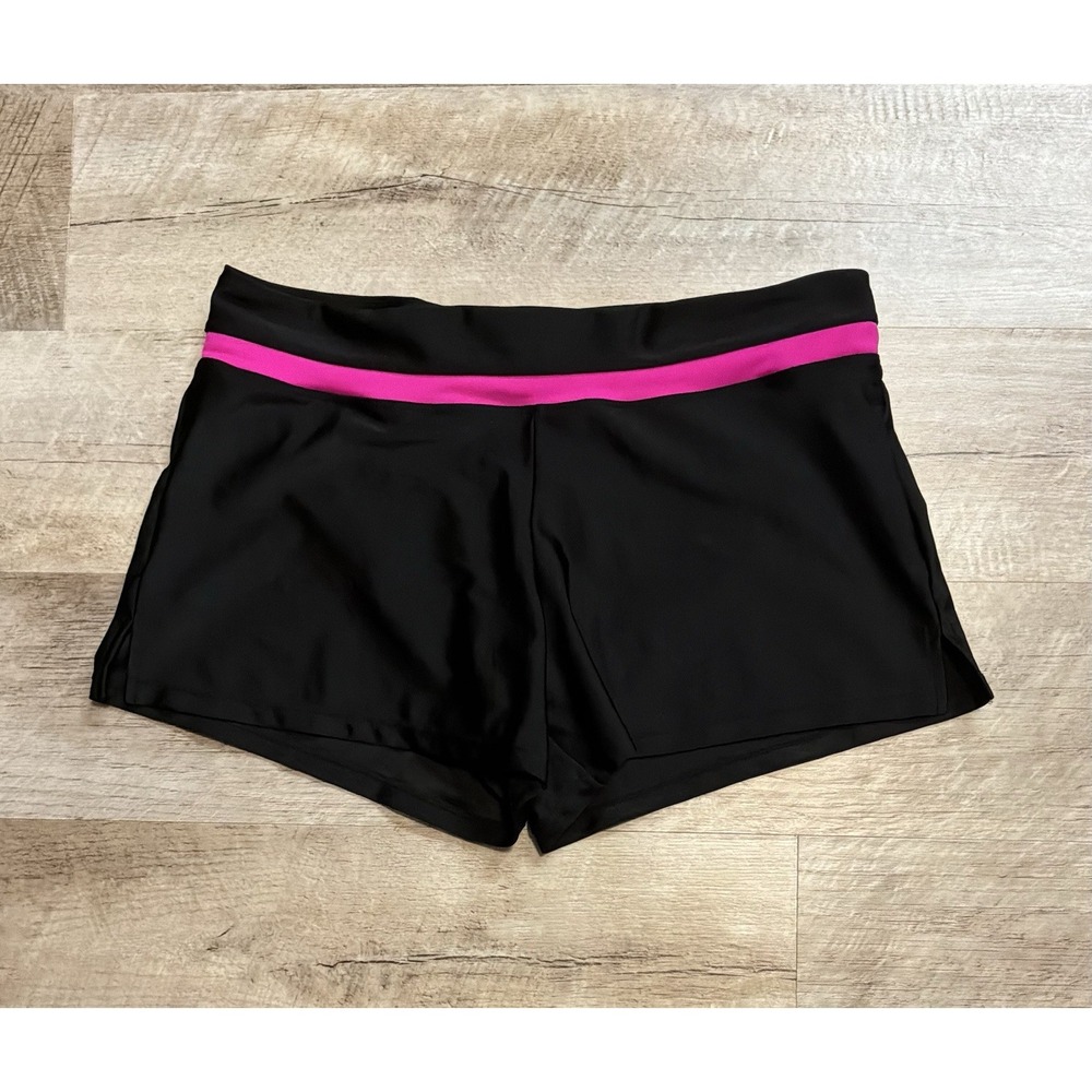 Zero Xposur Swim Shorts Black & Bright Pink Women's S